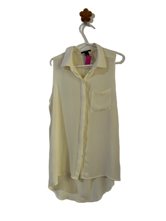 Camisa Blanca Transparente Con Botones