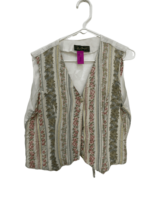 Chaleco Estampado Beige Y Verde