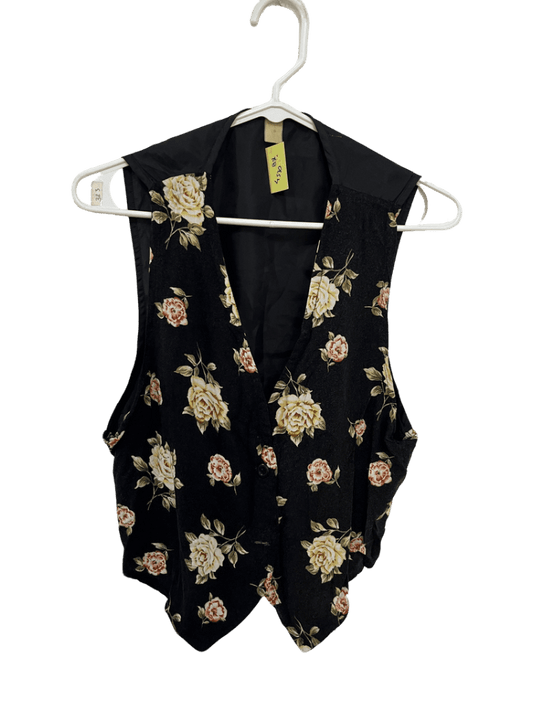 Chaleco Negro De Rosas