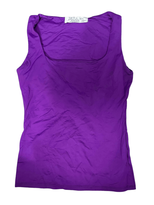 Blusa Zara Basic T Shirt Morado Oscuro