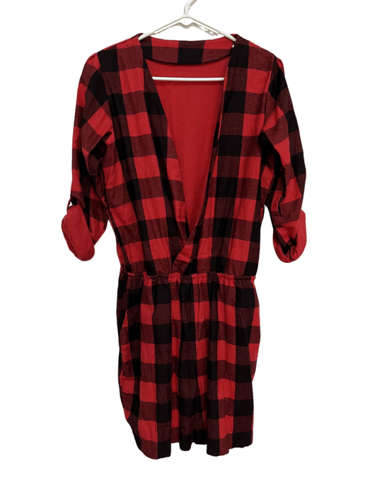 Vestido De Cuadros Rojo Y Negro