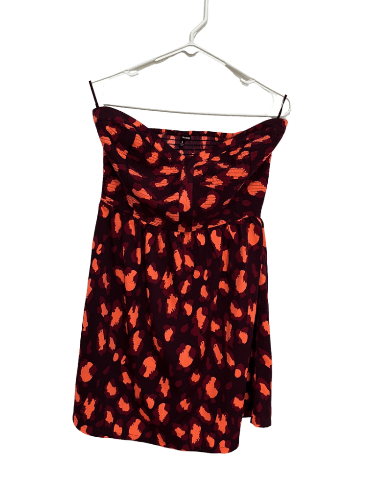 Vestido Morado Y Naranja