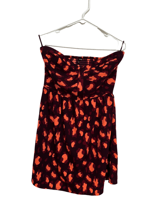 Vestido Morado Y Naranja