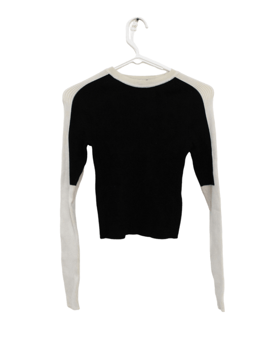 Blusa Manga Larga Zara Blanco Y Negro