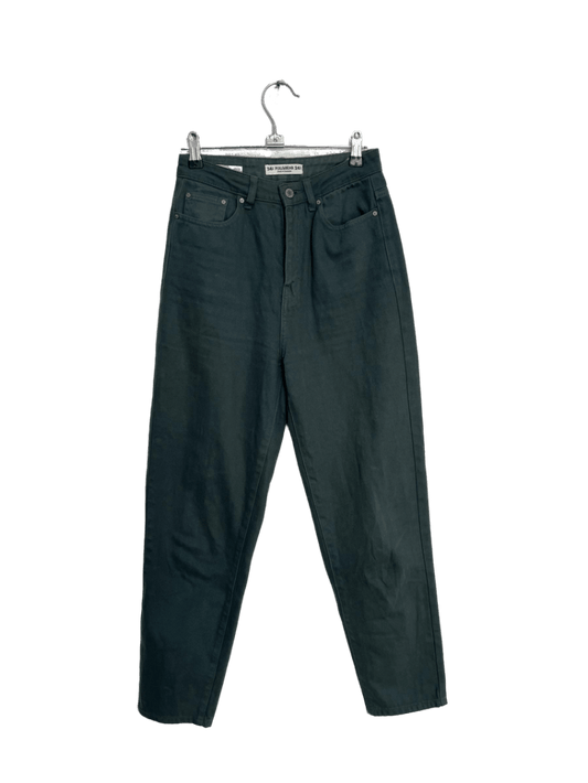 Pantalón Estilo Mom Jean Verde Oscuro Marca Pull And Bear
