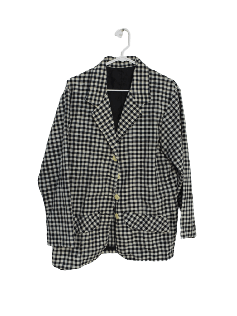 Blazer De Cuadros Negro Y Blanco