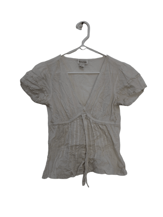 Blusa Blanca Manga Corta