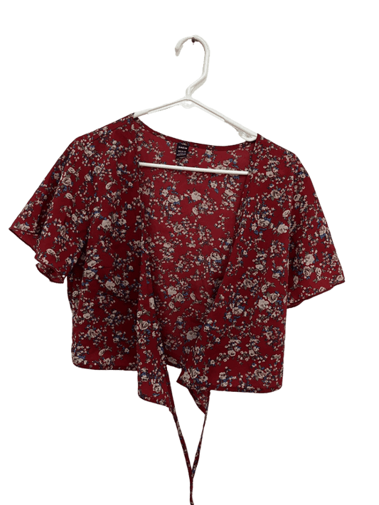Blusa Sin Marca Floral Se cruza adelante