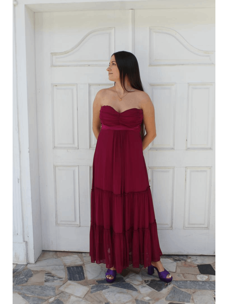 Vestido Largo Magenta - WeBorrow