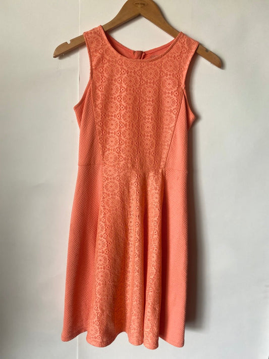 Vestido Naranja Xhilaration Con Encaje