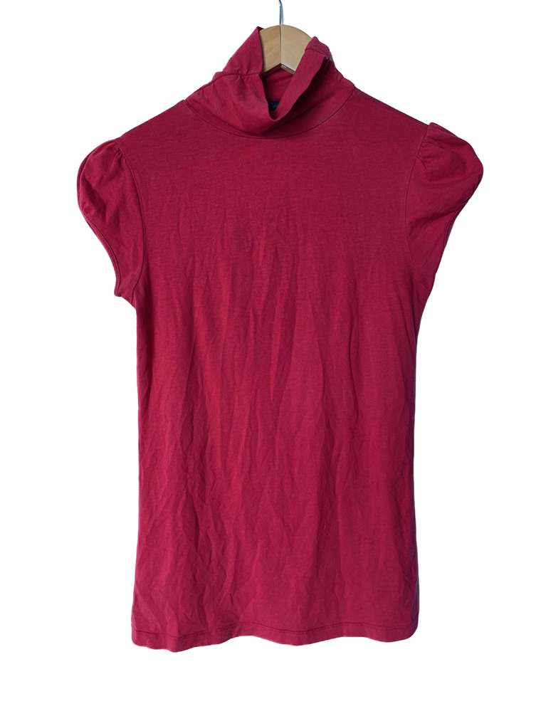 Blusa Roja Cuello Alto